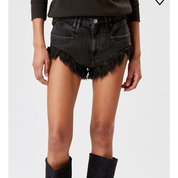 NWT ISABEL MARANT ETOILE ENEIDAO DENIM SHORTS Size XS/34 - Picture 3 of 8
